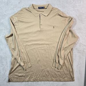 Polo Ralph Lauren Polo 4XLT 4XLT Long Sleeve Tan Brown Flesh Pony